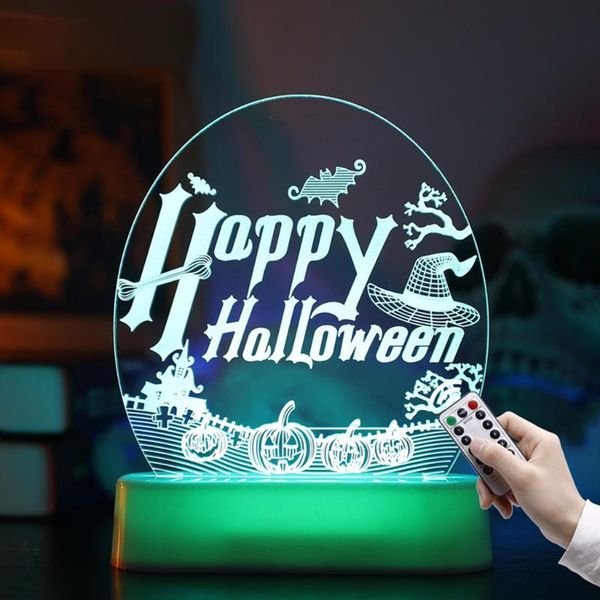 

night lights 50lf 3d halloween pumpkin led illusion light bedside desk table lamp color changing as home decor and gifts