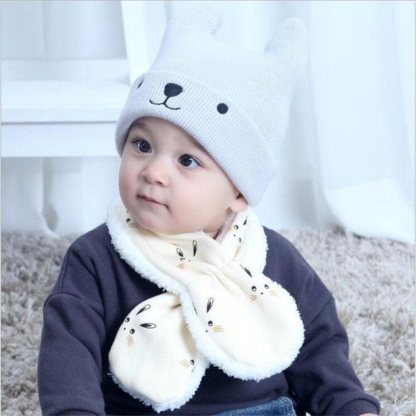 

hair accessories useful children's winter baby clothes keep warm scarf kid heart shape pattern neck with velvet thickening warmer, Slivery;white