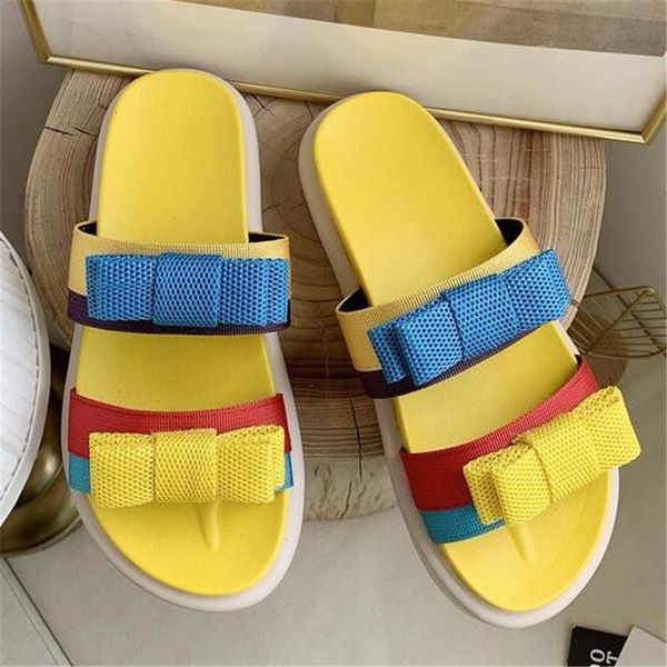 

slippers summer fashion women's chunky open toed mixed colors buckle strap ladies slides soft comfortable platform beach shoes, Black