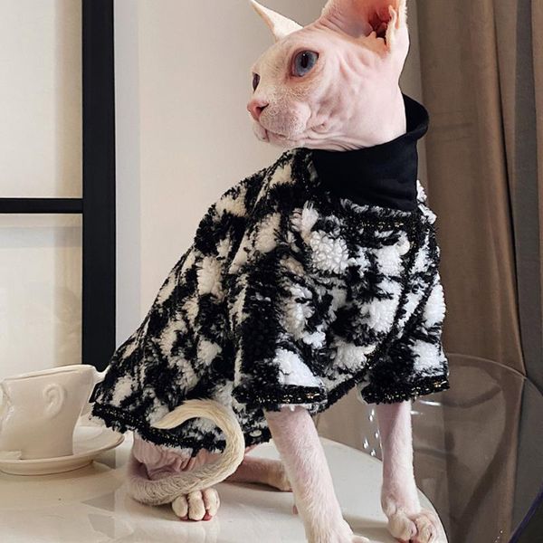 

cat costumes sphinx clothes autumn winter thick warm for sphynx kitten lambswool fashion coat sphinksu clothing sweater suit