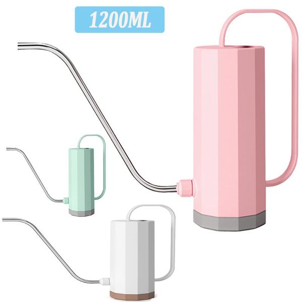

1.2l plant watering can plastic long mouth pot garden kettle bonsai flower water gardening tools equipments