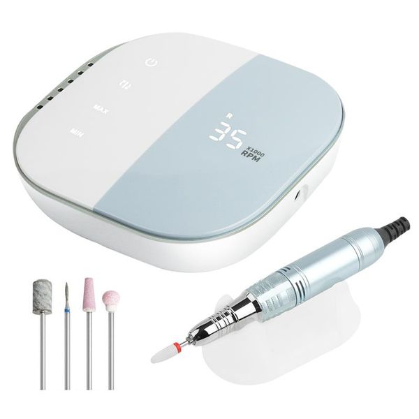

nail drill & accessories machine manicure sander electric 35000 rpm file hd display metal for art equipment