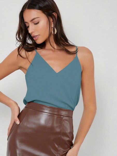 

solid cami 96qi#, White