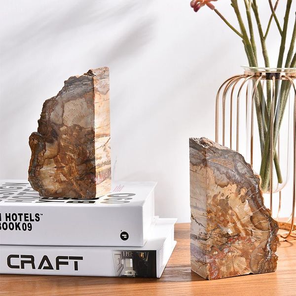 

decorative objects & figurines modern natural blue pureple brown spar stone ornament bookends for office study desks sample decoration furni