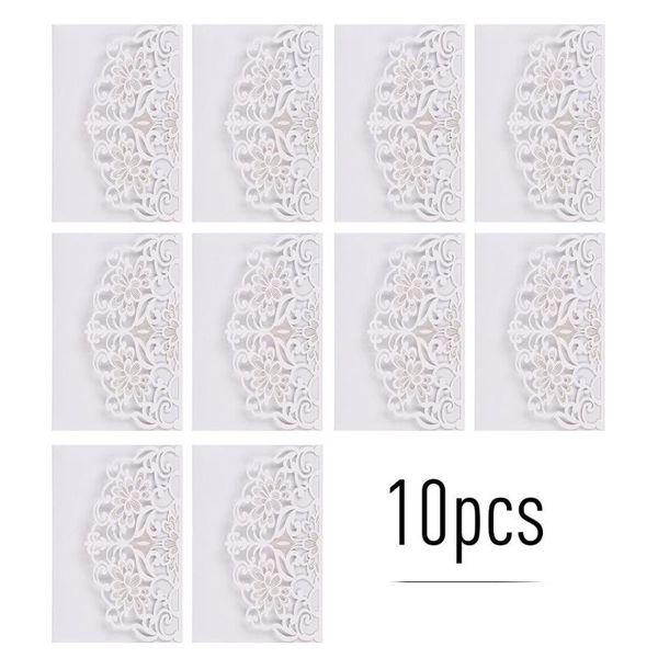 

greeting cards 10pcs pearl paper floral invitation card kits holders for wedding birthday party anniversary