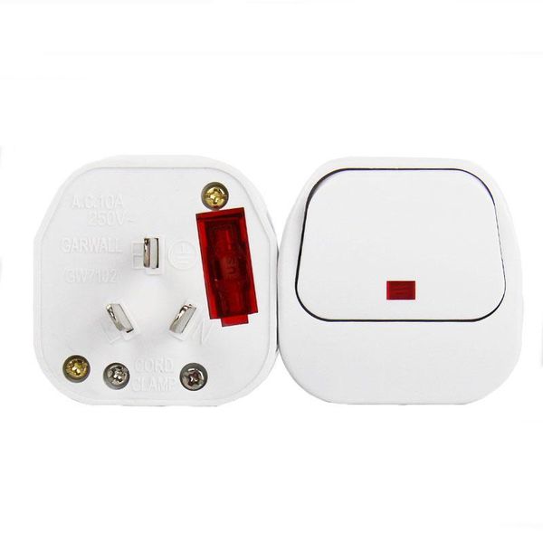 

smart power plugs 10a au 3 pin ac rewireable extension cord cable connector plug with fused male white electrical