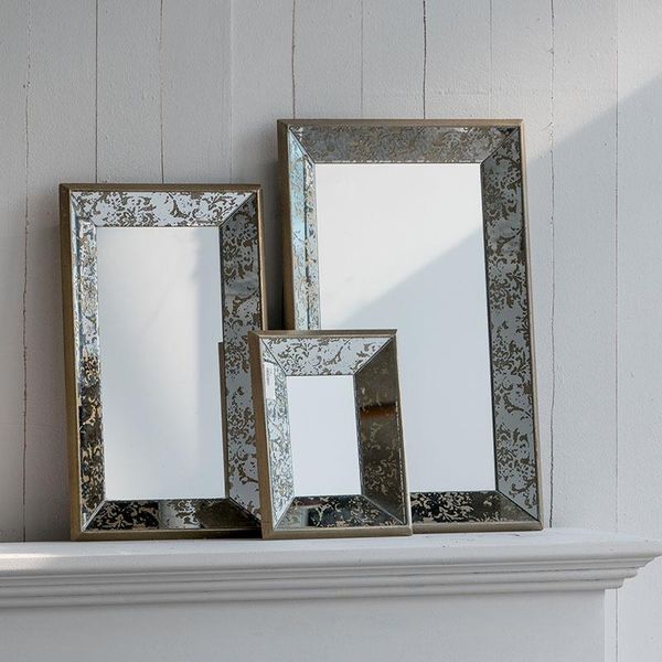 

mirrors european retro old pattern mirror tray tea wall decoration hanging