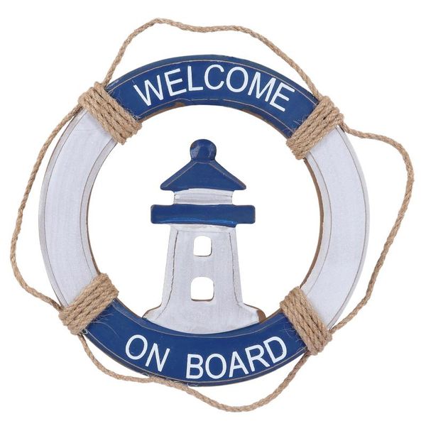 

novelty items 1pc creative mediterranean swim ring wood hanging ornament decor