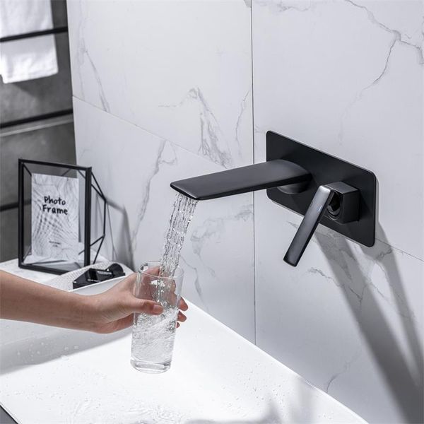 

bathroom sink faucets luxury matte black faucet basin tap wall mounted square brass mixer