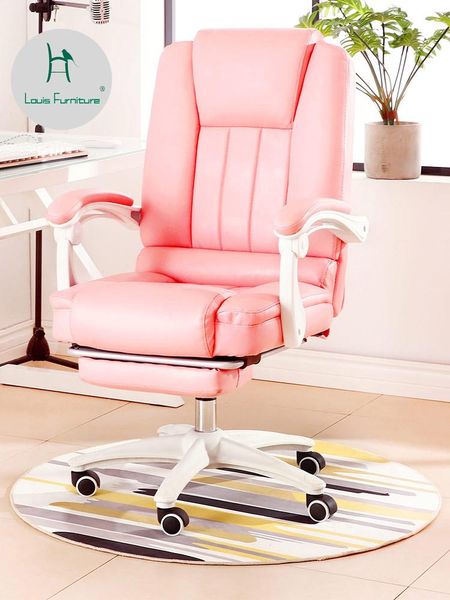 

living room furniture louis fashion office chairs comfortable sitting girls heart live home game video rotary chair lifting boss anchor