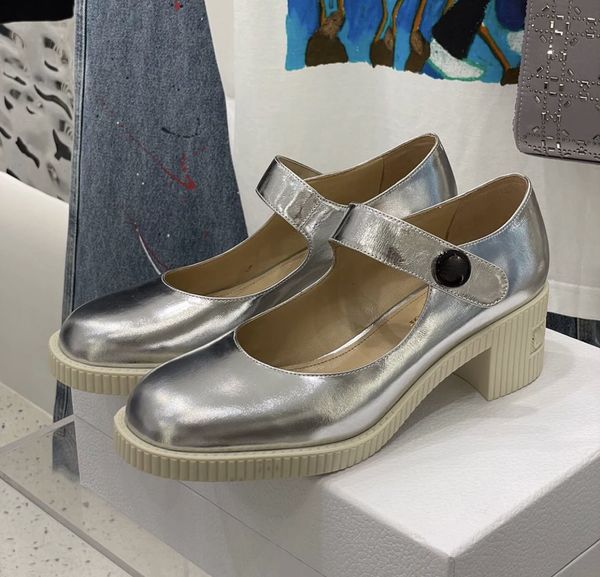 

vintage women shoes mary jane small leather shoe women's belt buckle round-toe high heels summer korean shallow mouth french thick heel, Black