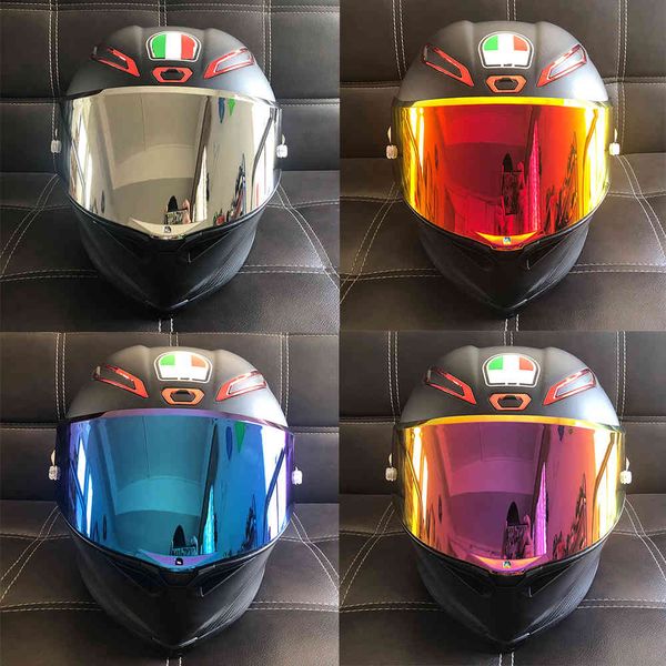 Capacete de motocicleta de 8 cores Sun Visor para AGV Pista GP RR Corsa R GPR 70º Aniversário