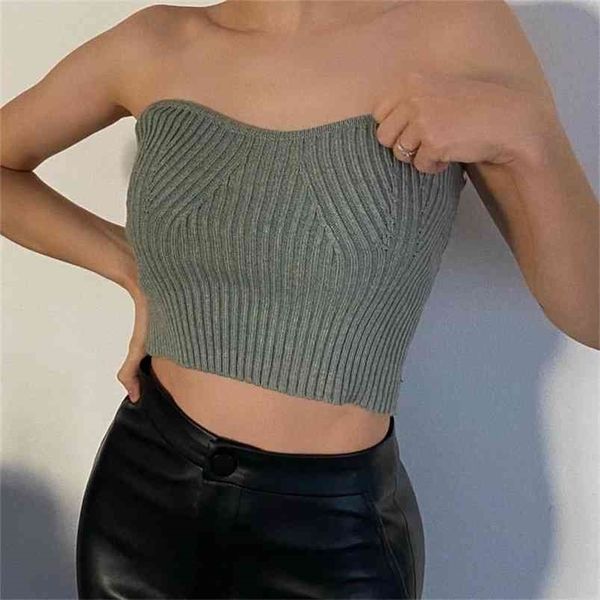 

traf women fashion short pure color knitted retro women's pullover streetwear 210805, White;black