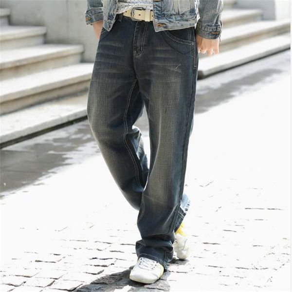 

men's jeans denim jeans men's medium waist elastic cotton four seasons pants size 29-42, Blue