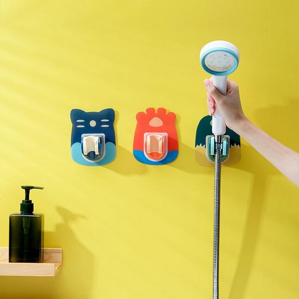 

punch-shower bracket nozzle card seat bathroom fixed base holder bath accessory set