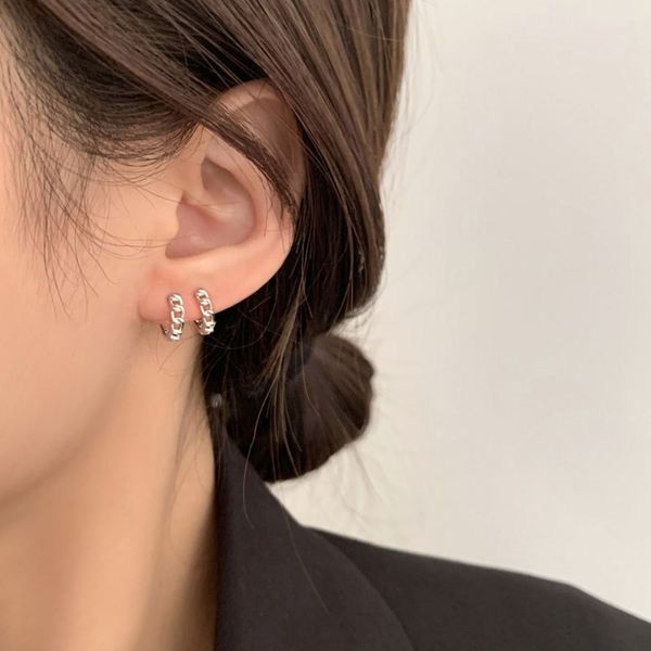 

simple small chain earrings earbone nails earrings fashion