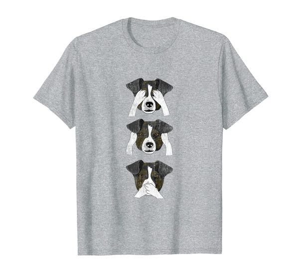 

Dog See Hear Speak No Evil T-Shirt, Mainly pictures
