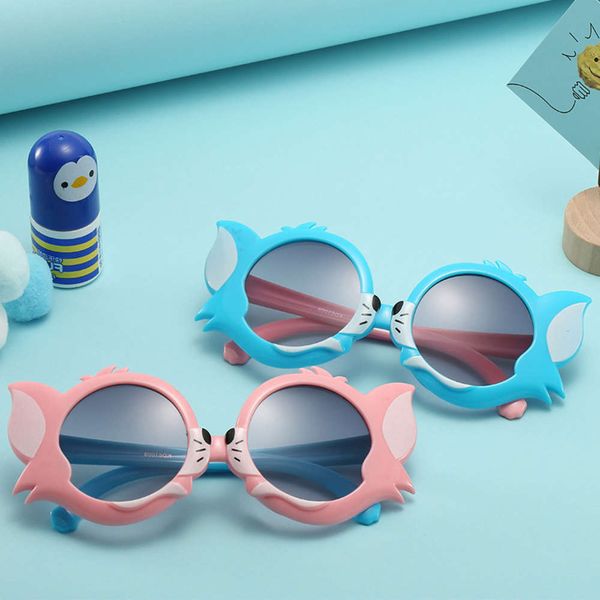 

sunglasses silicone fashion ultraviolet baby glasses children's sunglasses, Blue