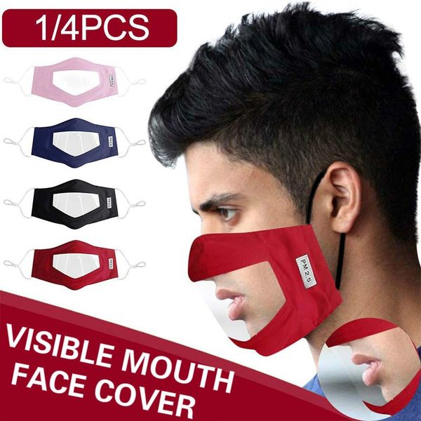 

can it be seen that the anti haze lip mask dust mask wash cotton cloth of deaf mute