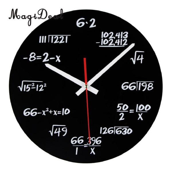 

wall clocks magideal quartz equation clock math acrylic watch hanging home decoration accessorie