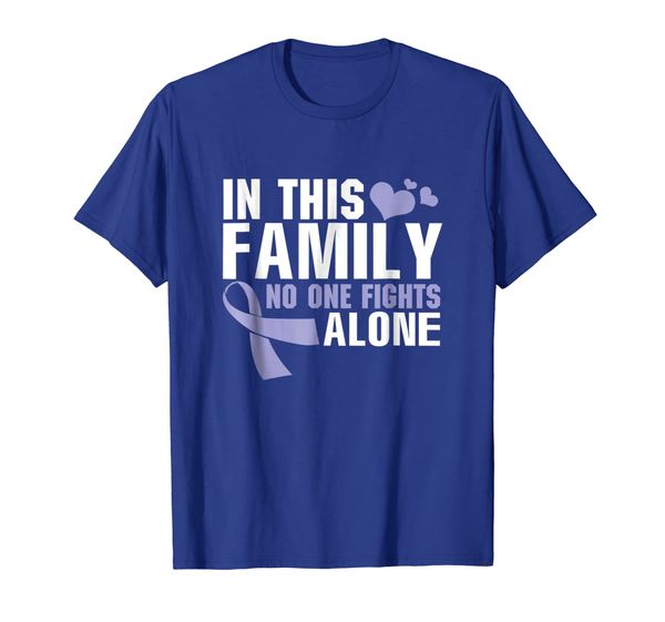 

in this family no one fights alone cancer shirt, White;black