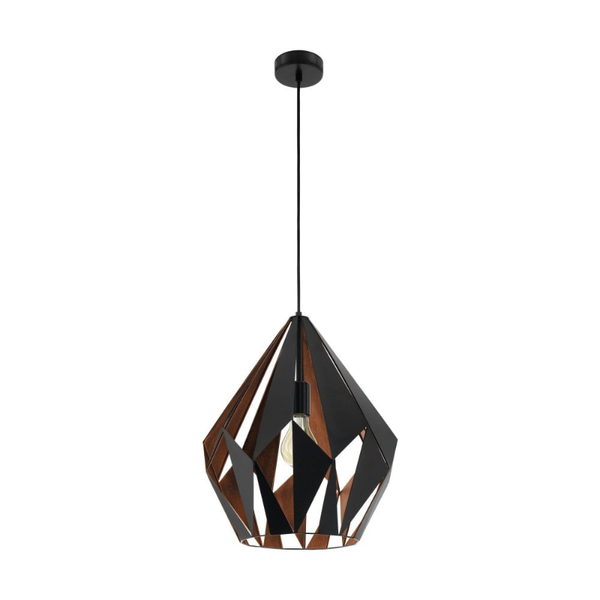 

pendant lamps carlton geometric black and copper rustic lamp
