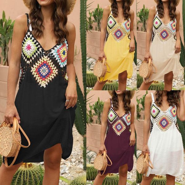 

women's swimwear summer beach dresses boho cover-ups women bikini swimsuit sunscreen cover up dress tunic robe blouse top, White;black