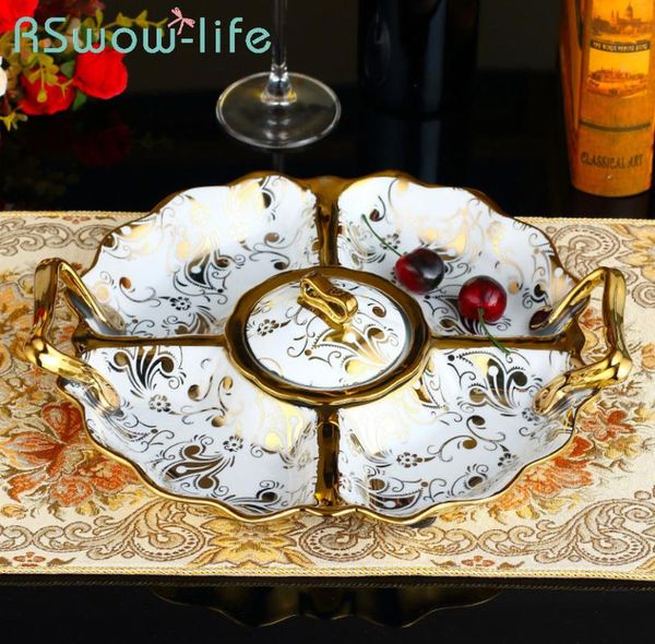 

storage bottles & jars european ceramic plate creative home fruit snack wedding dried nut tray for kitchen container