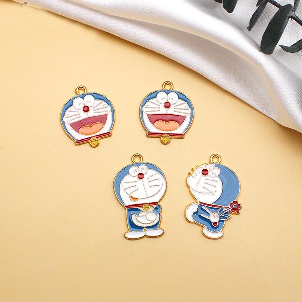 

charms 10pcs japanese anime cartoon cat collection gold drip oil diy jewelry accessories pendant earrings key chain charm, Bronze;silver