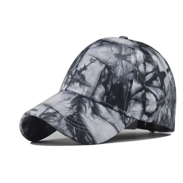 

new fashion adjustable hats women tie dye cap multicolor irregular print baseball hat men outdoor summer caps, Blue;gray
