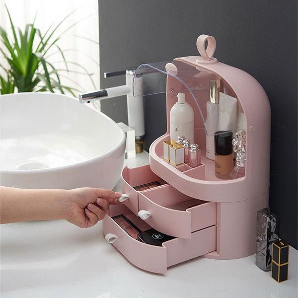 

makeup storage box drawer type portable cosmetic rack boxes & bins