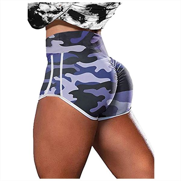 

high waist camouflage print women legging short running athletic pants gym sport fitness t1p, Black
