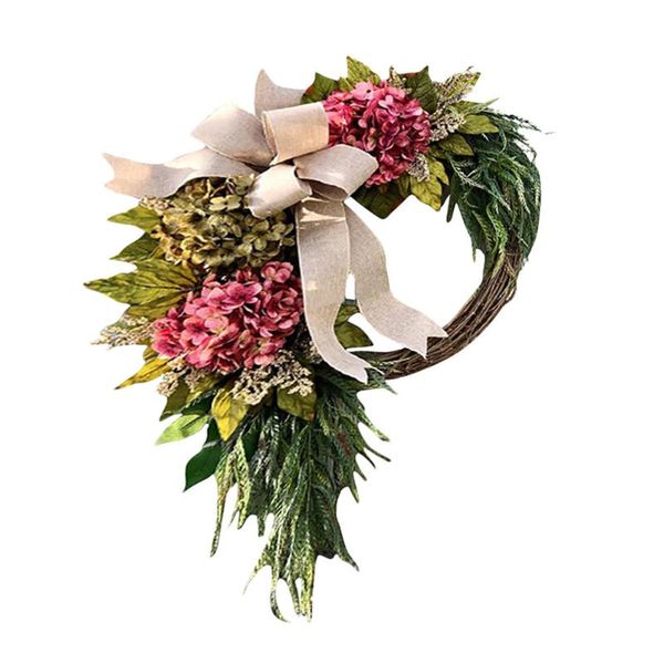 

decorative flowers & wreaths 1pc artificial hydrangea wreath wedding scene prop european style wall pendant