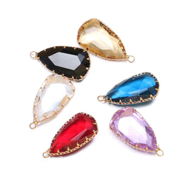 

charms 1 pc fashion glass crystal pendant handmade craft diy exquisite necklace earrings jewelry accessories gift making, Bronze;silver