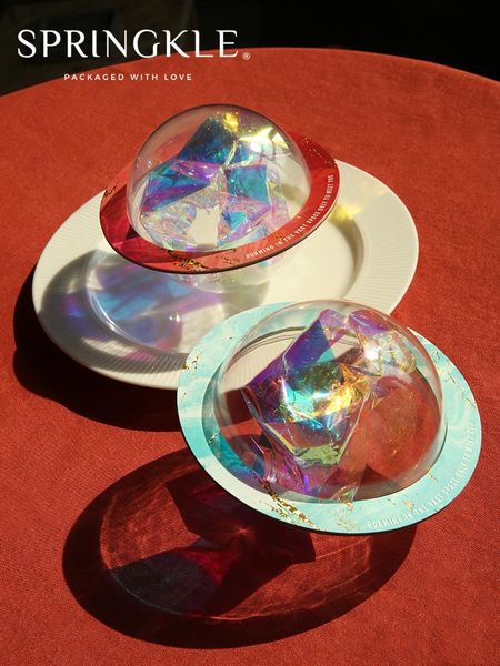 

20pcs/lot wedding planet candy box creative high grade acrylic transparent diy round ball packing gift boxes party supplie wrap