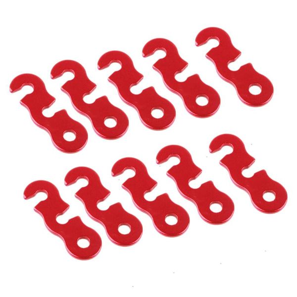 

cords, slings and webbing 10 pieces aluminum guyline cord adjuster tent tensioners tighteners buckle hook for camping tents, canopies, shelt