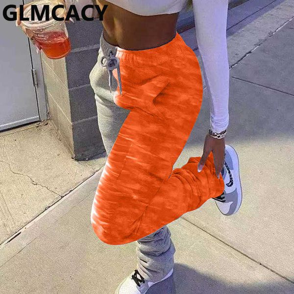

women abstract colorblock casual pants drawstring jogger trousers 210702, Black;white