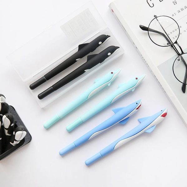 

gel pens 48 pcs/lot creative dolphin pen cute 0.5 mm signature promotional gift stationery school supplies
