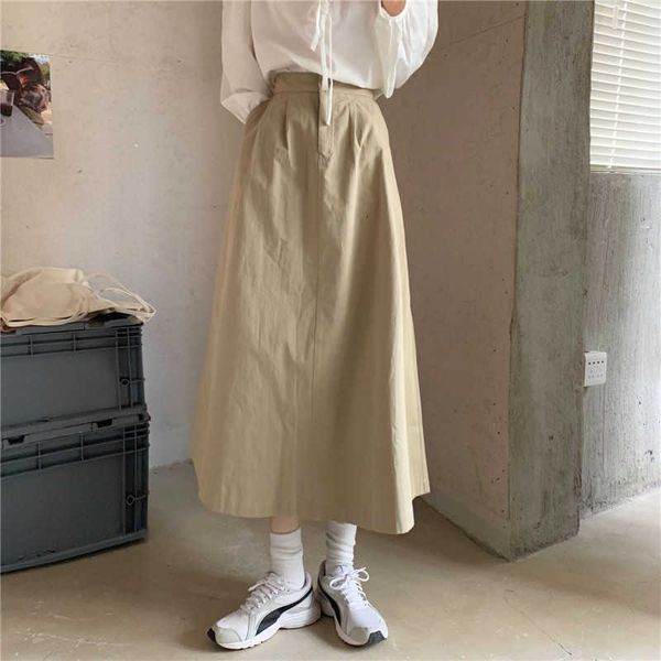 

skirts autumn and winter a-line half women's high waist mid length design sense of mind, the skirt eufx, Black
