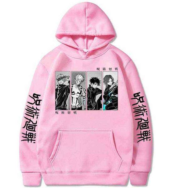 

jujutsu kaisen gojo satoru printed hoodies harajuku long sleeve korean couple hoodies pullover sweatshirts fashion hoodie men g1214, Black