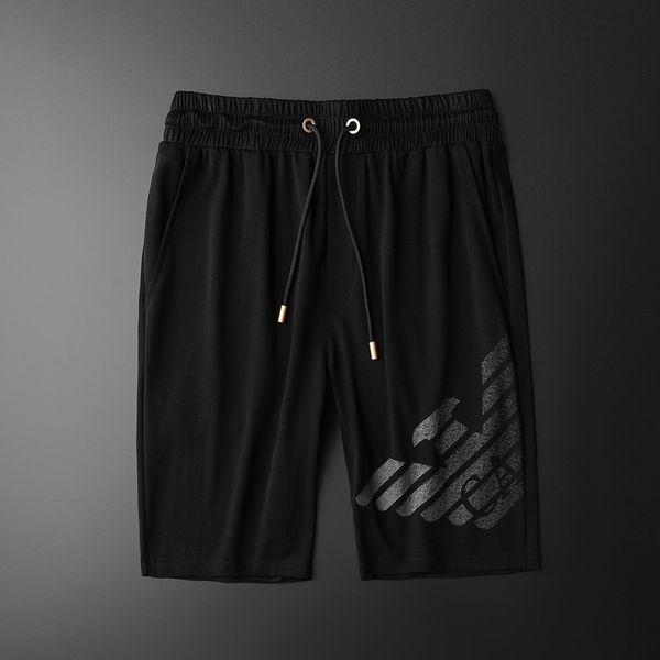 

fashionable shorts men's printed 5-point oversized beach pants, White;black