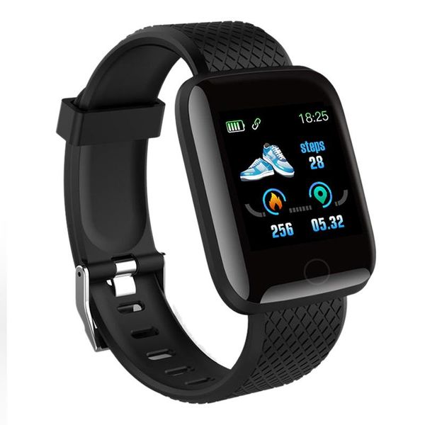 

color screen 116plus smart bracelet d13 pedometer sleep monitoring ip67 waterproof usb watch wristbands