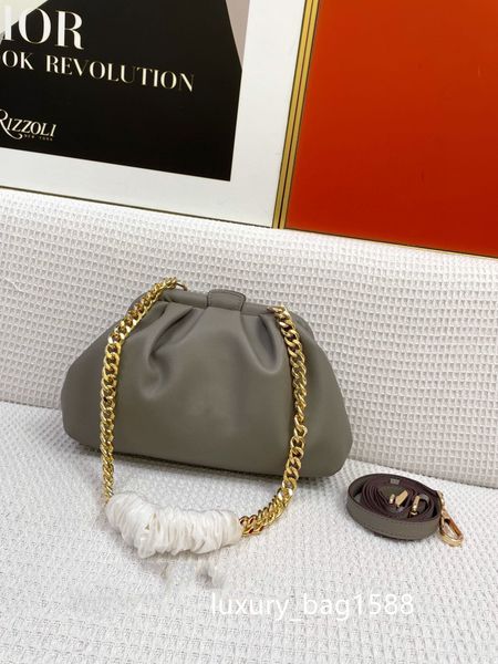 

fashion light luxury calfskin lady cloud shoulder bag