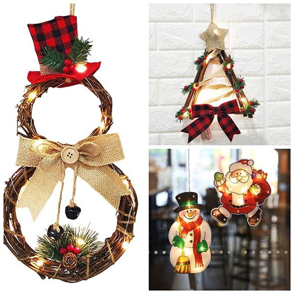 

christmas decorations fashionable rattan wreath 2.7m led light flower strip ornament band holiday decoration