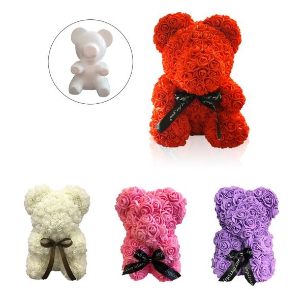 

decorative flowers & wreaths rose flower teddy bear mold modelling polystyrene styrofoam white foam for valentine's day gifts party wed