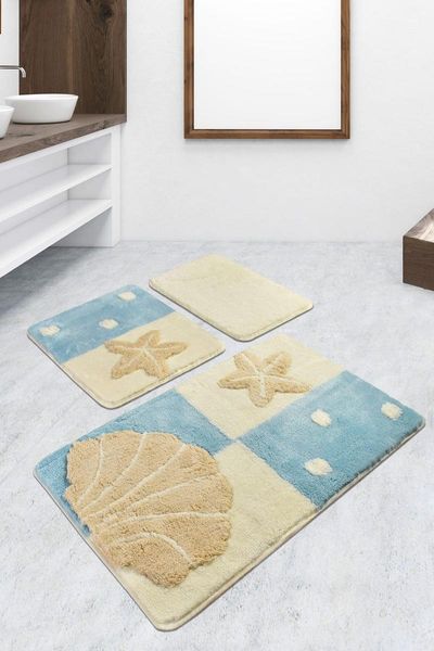 

bath mats sea star blue 3-set mat 8694578912137