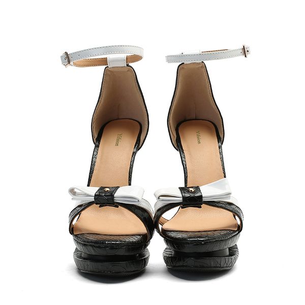 

sandals ol omm female platform thin sandals high-fashion stilettos open-toed black party shoes eua plus size 4-15 mzdu