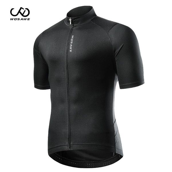 

racing jackets wosawe summer men's cycling jerseys quick dry breathable reflective mtb bike downhill road bicycle jersey, Black;red