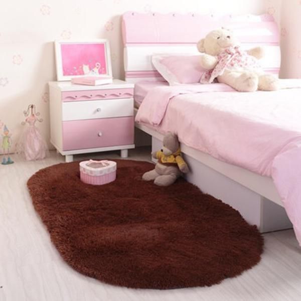 

carpets solid color oval washable floor mats for home living room rug bedroom bed front blanket coffee table yg