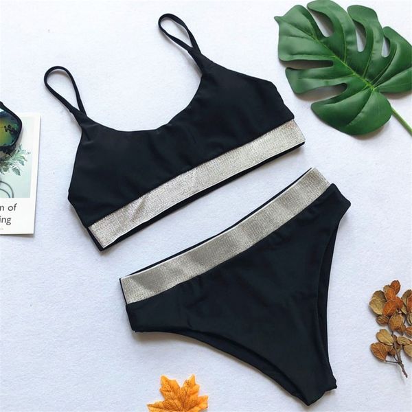 

3 colors 2021 bather new bikini set swimwear female two pieces swimsuit high waist bikini women bathing suit swim wear k746